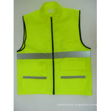2015 fashion Stand Collar Reflective Safety Vest